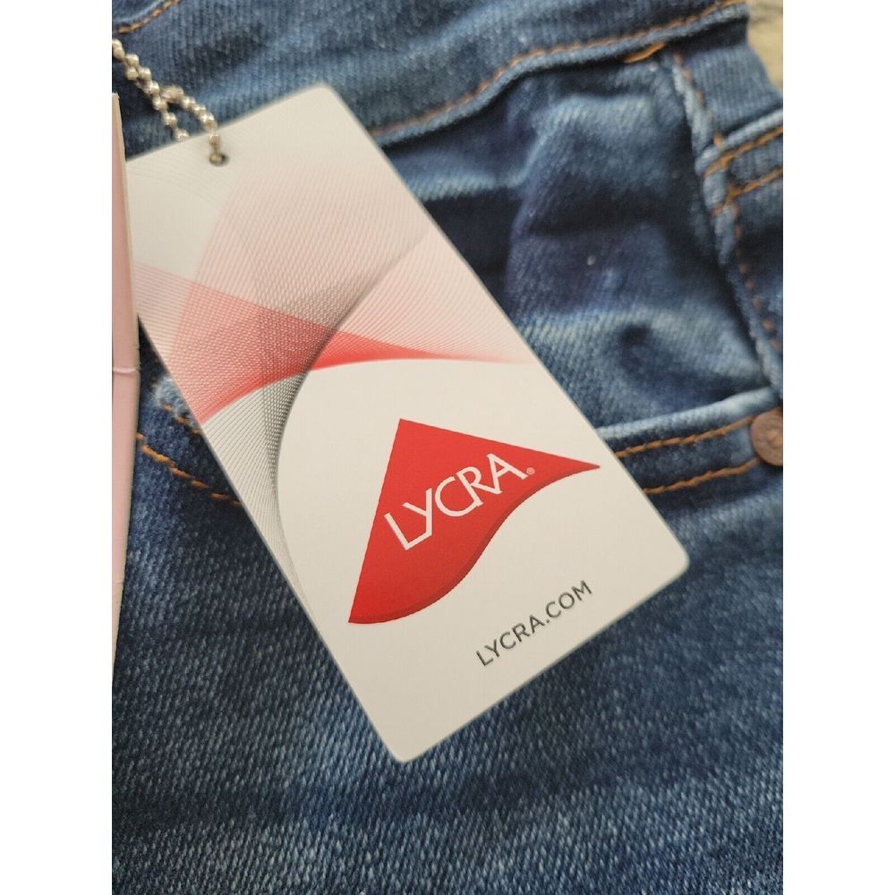 Enjean‎ Jeans Womens Size 3 Super High Rise  BF Blue Denim  26x27 - Picture 4 of 9